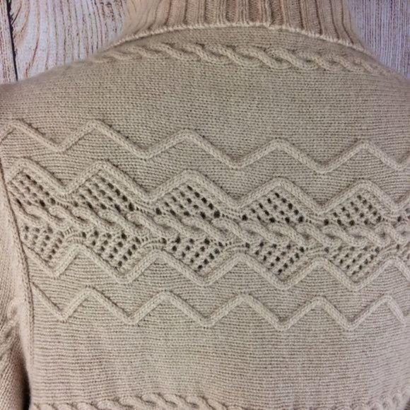 Jones New York Women's Size Medium Tan Wool Angora Blend Cardigan Sweater - Picture 3 of 6
